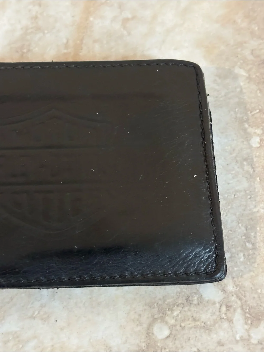 Harley Davidson Men's Black Leather Bifold Wallet